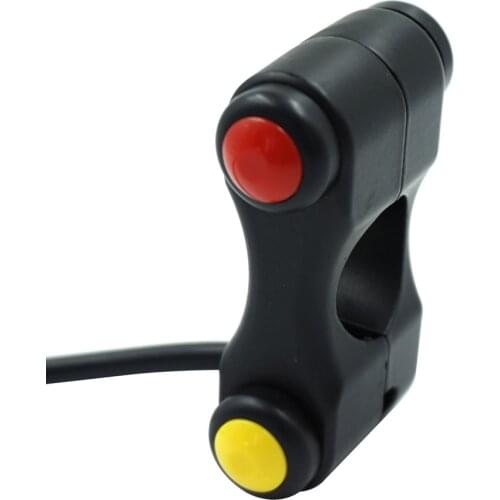 12V Aluminum Motorcycle 7/8" 22mm Handlebar Switches Headlight Hazard Brake Fog Lights Horn ON OFF Start Switch 3 Buttons