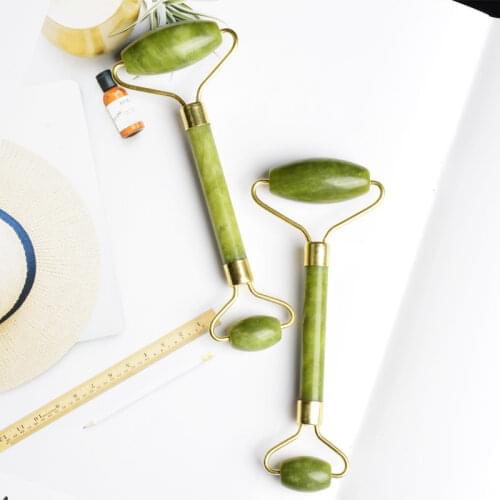 1pc Facial Massage Roller Plate Double/Single Heads Jade Stone Massager Eye Face Neck Thin Lift Relax Slimming Tools