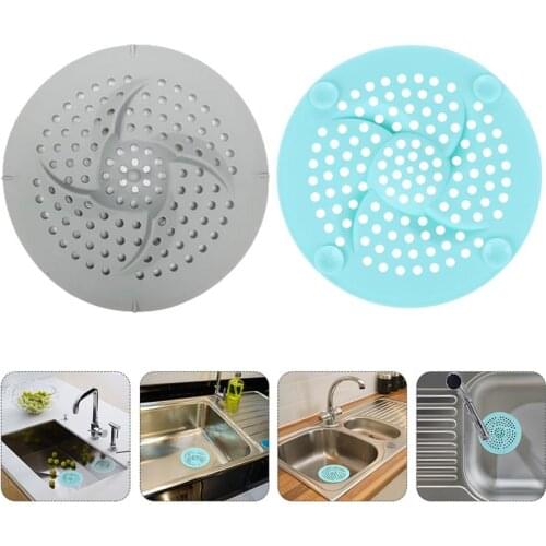 2Pcs Bathroom Floor Drain Mat Silicone Floor Drain Cover Kitchen Drain Stopper For Home Kitchen Bathroom Drain Stopper Supplies