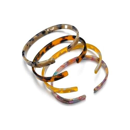 2021 Acrylic Fashion Bangle Bracelets for Women Leopard Resin Vintage Cuff Bracelet Female Punk Bohemian Jewelry Drop Shipping