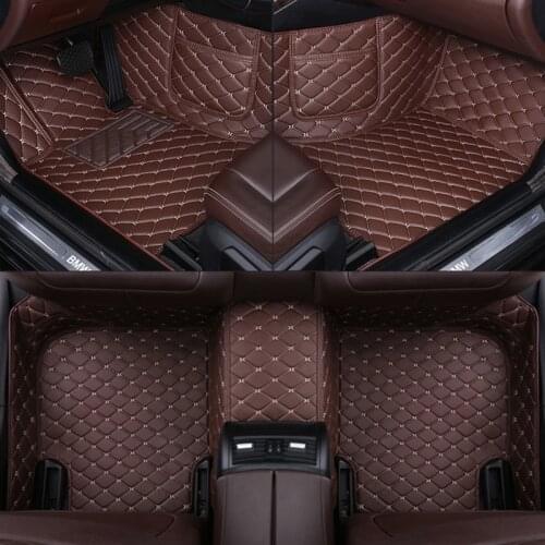 Custom 5 Seat car floor mat for bmw X1 E84 F48 X2 F39 X3 E83 F25 X3 G01 F97 X4 F26 G02 F98 X5 E70 F15 X6 X7 carpet Phone pocket