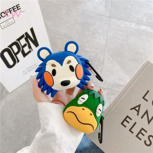 3D hedgehog bluetooth headset Cartoon Cute Cover For Apple Airpods 1 2 3 Silicone Earpods Keychain Wireless Headphone box