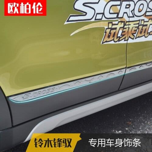High-quality stainless steel Car door decoration bright strip For Suzuki SX4 S-Cross S Cross 2014-2018 Car-covers Car-styling