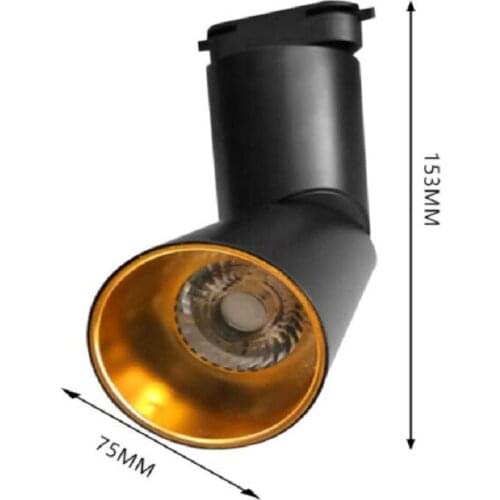 Dimmable 15w LED COB Track Rail Light AC85V-265V Spotlight Adjustable Rail Track Lighting lamp for Mall Exhibition Office