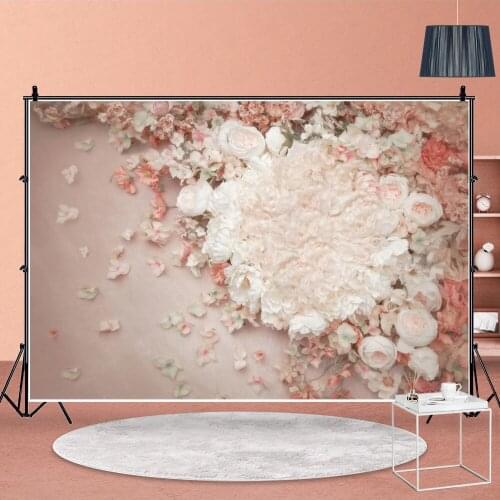 Photo Portrait Studio Props Newborn Baby Photography Backdrop Beautiful Rose Petals Baby Shower Vinyl Background Cloth