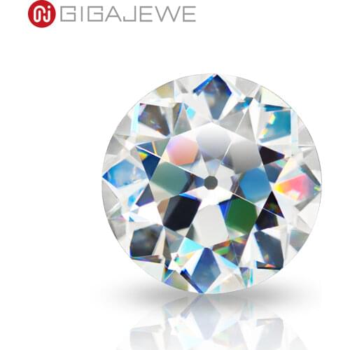 GIGAJEWE Hand-Cutting Old European Cut Round White D VVS1 Moissanite Loose Diamond Test Passed Gemstone For Jewelry Making
