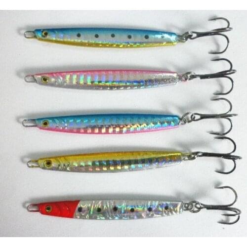 HENGJIA 100PCS hard lead squid jigs metal fishing bait fishing 7CM 14G 3# hooks iscas artificiais japan fishing lures