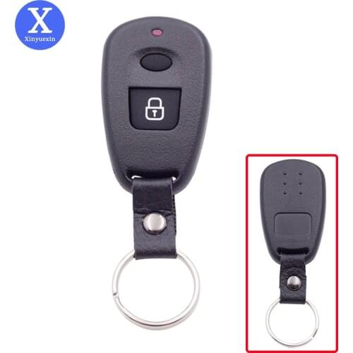 Xinyuexin Remote Control Car Key Shell for Hyundai Elantra Santafe Terracan 1 Button Keyless Entry Smart Key Cover Case Keychain