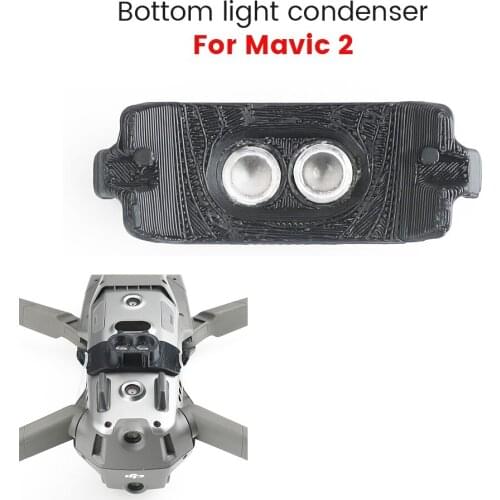 Mavic 2 Spotlight Shade Bottom Light Condenser for DJI Mavic 2 Accessories 3D Printed Easy Install Landing Lights