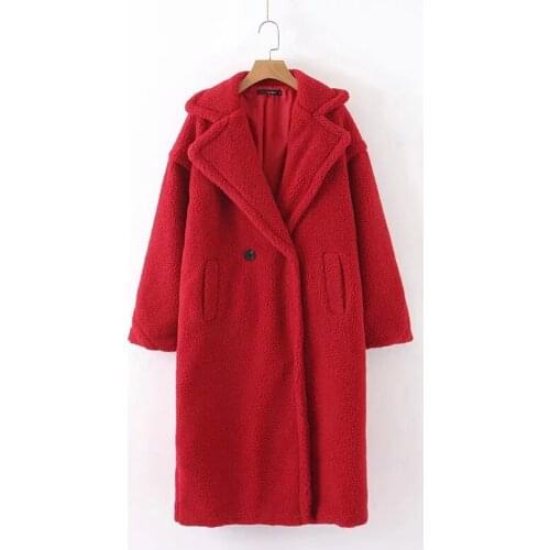 Fashion Long Faux Fur Jackets Women 2021 Winter Thick Warm Outerwear Fashion Coat Female Tops Corderito Mujer Futerko Damskie