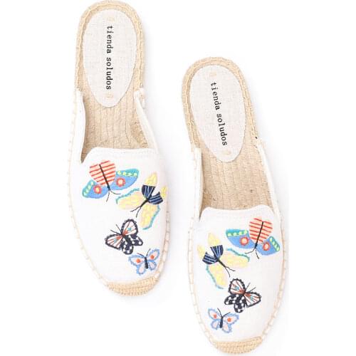 Tienda Soludos Espadrilles Slippers For For Flat 2019 Time-limited Rushed Hemp Spring/autumn Rubber Zapatos De Mujer Terlik