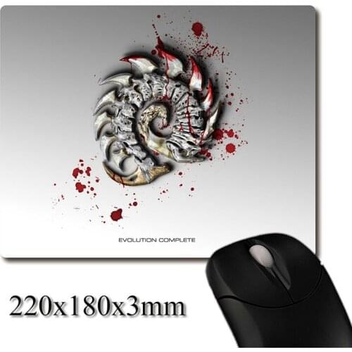 Nightmarish Zerg Logo Evolution Complete CG printed Heavy weaving anti-slip rubber pad office mouse pad Coaster Party favor gift