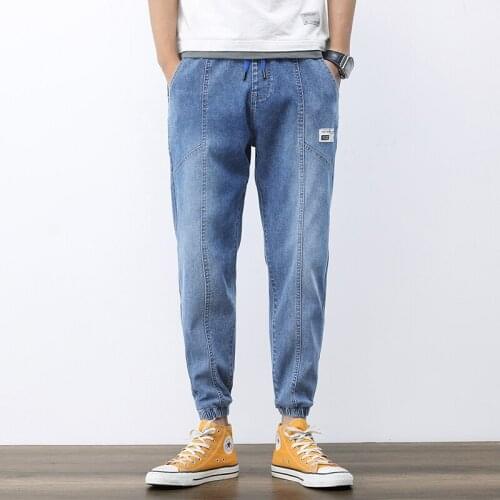 2021 New Streetwear Hip Hop Cargo Pants Mens jeans Cargo Pants Elastic Harun pants Joggers Pants In Autumn and Spring Men Cloth