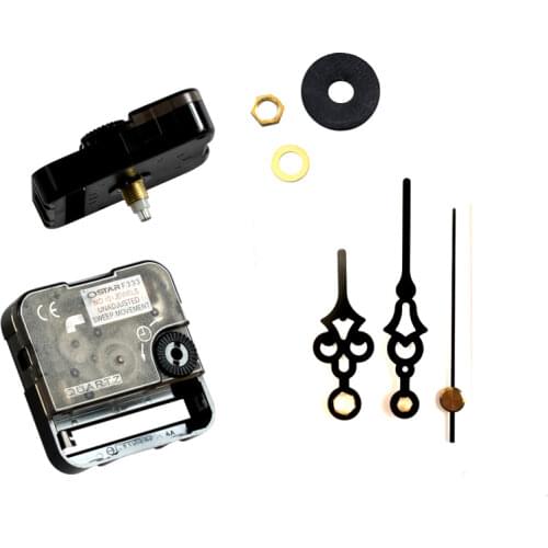 Ostar F333 5mm screw axis length Quartz Clock Movement with 9107# Black short hands and nuts DIY Wall Clock Accessory Kits