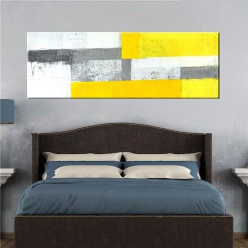 Posters and Prints Wall Art Canvas Painting, Modern Abstract Golden Yellow Posters Wall Art Pictures For Living Room Home Decor