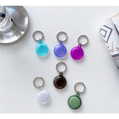 Transparent cover for apple airtags keychain tpu shield keychain anti-scratch accessories protect cover apple airtag case