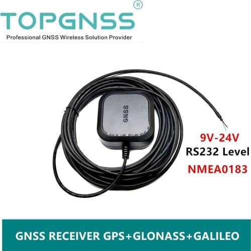 Agricultural GPS GNSS receiver antenna module 24V working voltage RS232 level 4800 baud rate NMEA0183 Cable5meter