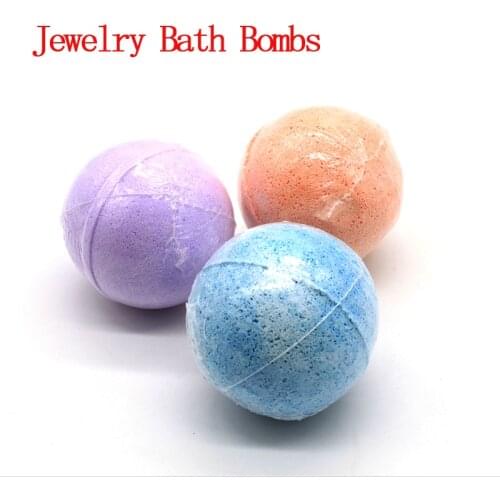 Spheriform Bath Bombs with Sterling Silver Jewelry Inside for party Pearl Pendant and Ring Fizzers Bombs Live Show Gift BB001