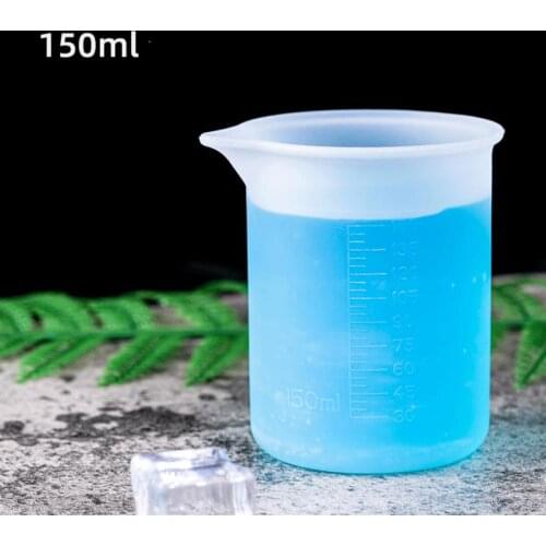 150ML Silicone Measuring Cup With Clear Scales Epoxy Resin Glue DIY Jewelry Tool Reusable Baking Kitchen Lab Measuring Tools