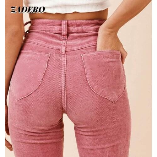 Женские вельветовые брюки TiLeewon China At AliExpress