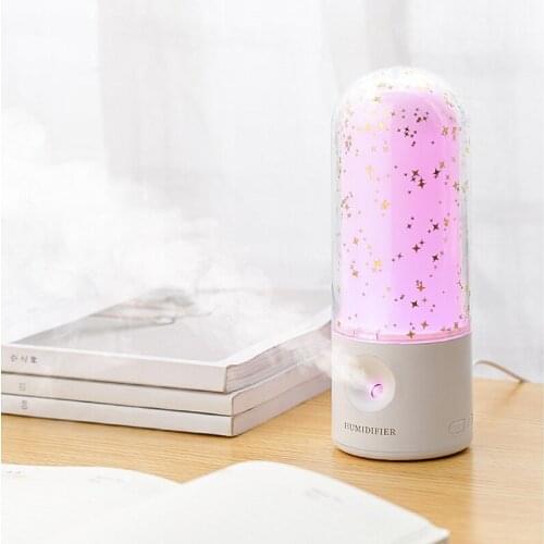 ELOOLE Starry Sky USB Portable Air Humidifier Inclined Gush Air Cleaner Aromatherapy Diffuser With Night Light For Home Car