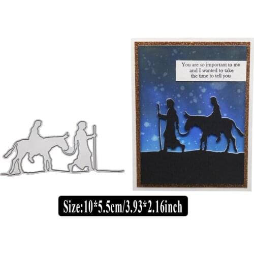 Horse and Man Die Cuts for Card Making,URYKE Metal Cutting Dies Stencil Decorations for DIY Embossing Scrapbooking New 2019