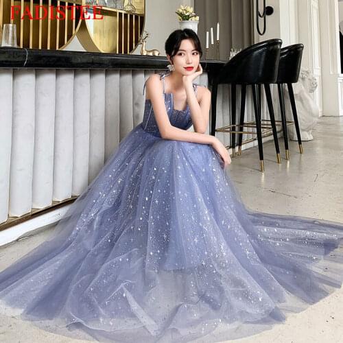 New style Starry Sky Evening Dresses вечерние платья Robe De Soirée Prom Party Gown Vestidos De Fiesta