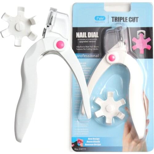 1pcs Professional Nail Art Edge Clipper Cutter Acrylic Gel False Nails Tips White/Pink U-shaped Manicure Tools Triple Cut VI-H4