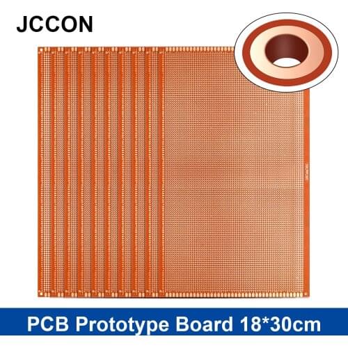 10Pcs PCB Prototype Board 18x30 cm Circuit Protoboard Universal DIY Matrix Single Row Continuous Hole Soldering Plate