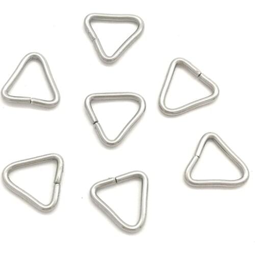 100pcs Stainless Steel Triangle Open Jump Ring Steel Tone Split Ring Connector Fit DIY Handmade Jewelry Making Crafts Supplier