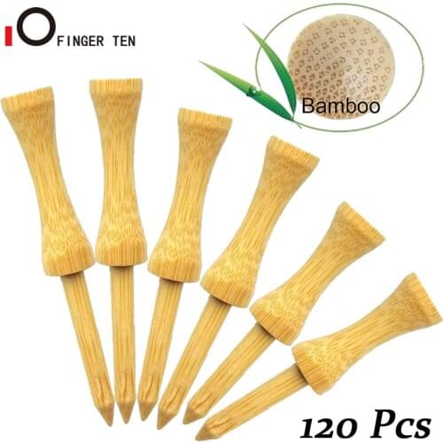 120 Pcs Wood Golf Castle Tees Bamboo Golf Tee Step Down Reduce Friction Side SpinMore Durable Stable Golf Accessories