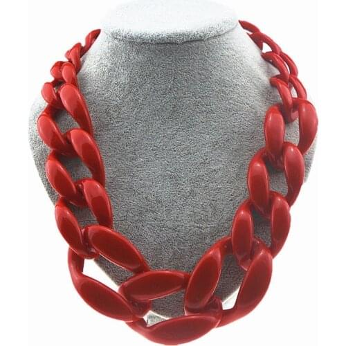 2021 resin long necklace frosted plastic bohemian collar resin necklace jewelry gift wholesale