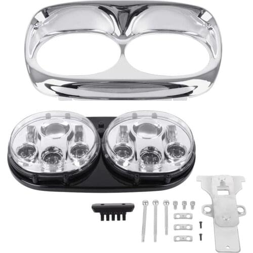 5.75 inch Motorcycle Headlamp Road Coasting Device Double Head LED High Brightness High and Low Beam Lamps Refitting