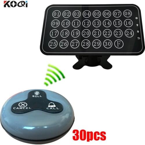 Wireless call System 1 electronic number display receiver 30 restaurant service button