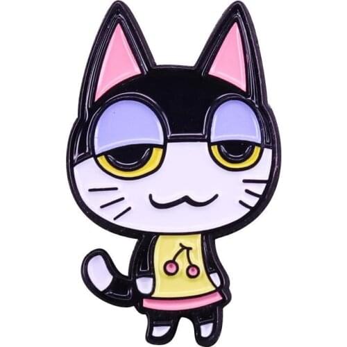 Animal Crossing cat Punchy Lapel Pin Turn the other cheek Brooch I'm a cat, I chill, It' what I do