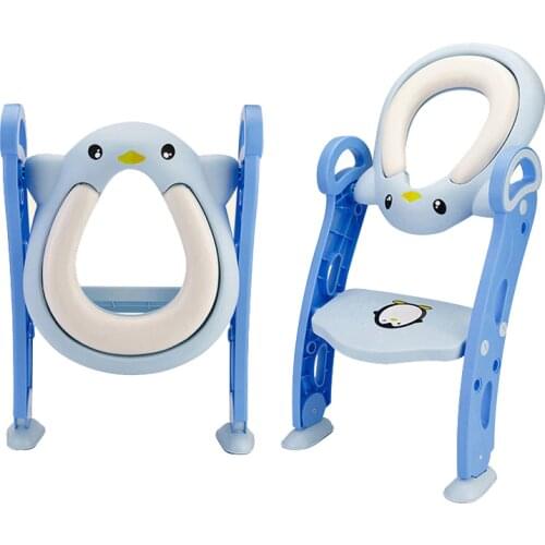 Baby Toilet Seat Kids Toilettes With Adjustable Ladder Child Potty Chair Folding Toilet Trainer Seat Step Children Potty Seat