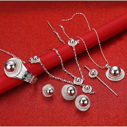 Ethiopian Cross Jewelry Pendant Necklace Earrings Bangle Ring Set Coptic Cross African Religion