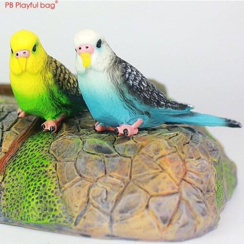 Playful bag PVC Simulation Parrot Cute small parrot figurine Birds action figure Children toys Creative ornaments Best gift HF66