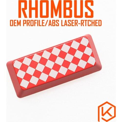 Novelty Shine Through Keycaps ABS Etched Shine-Through rhombus black red for custom mechanical keyboard enter backspace 2.25u 2u