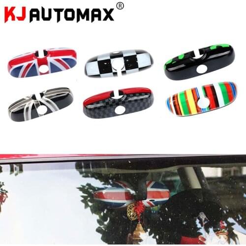 KJAUTOMAX for Mini Cooper F55 F56 F54 F57 F60 inside rear-view mirror shell GreyJack UnionJack Checher RAINBOW Green