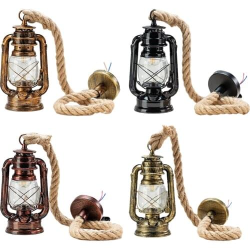 Glass Creative Chandelier Kerosene Design Hanging Lamp Children Bedroom Living Room Attic Study Vintage Style Art Chandelier