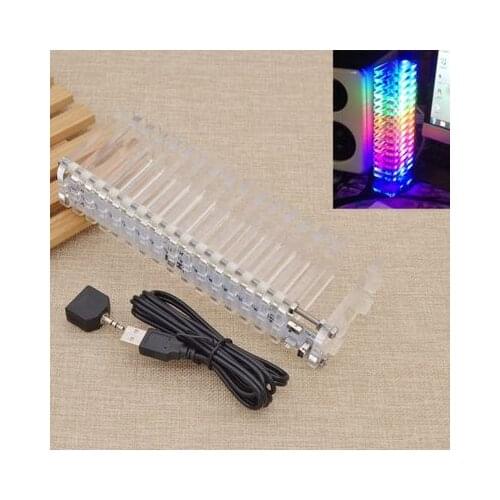 KS16 Music Spectrum Dream Crystal Sound Column Light Cube Led Level Display Electronic Production DIY Kit Vu Tower