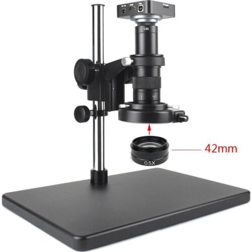 0.5X 2.0X 0.3X Barlow Auxiliary Objective Glass Lens For 10A 300X 120X 180X C Mount Lens USB Video Camera Industry Microscope