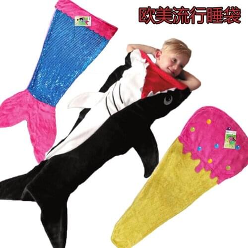 Sleeping Bag TV Blanket Throw Colorful Mermaid Fish Tail Blankets for Adult Childern Girls Boys Super Soft All Seasons Gifts