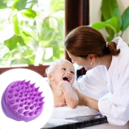 Pointed Silicone Hair Wash Brush Head Shower Massager Comb Relaxing Massager for Hair Decorative Caring Accessories