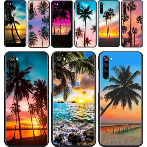 Palm Tree Sunshine for OPPO Reno 2 Z 2Z 2F 3 4 Pro 4G 5G ACE 10X ZOOM F7 A5 A9 2020 Silicone Soft Black Phone Case