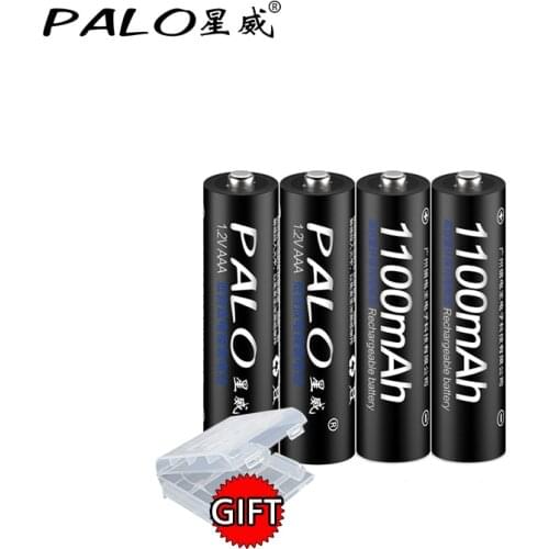 PALO AAA Rechargeable Bateria 1.2V NI-MH AAA Rechargeable Batteries 1100mAh AAA Battery For Microphone Batteries AAA