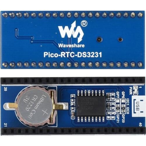 Pico-RTC-DS3231,Precision RTC Module For Raspberry Pi Pico, Onboard DS3231 Chip