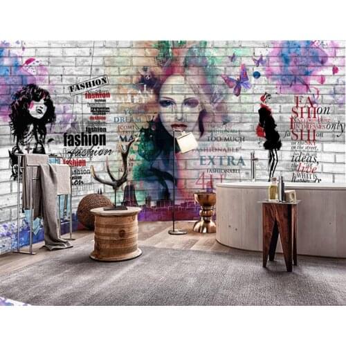 Custom European and American style photo wallpaper Watercolor beauty clothing store wallpaper for walls 3 d