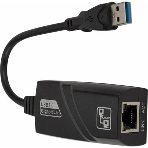 Wired USB 3.0 To Gigabit Ethernet RJ45 LAN (10/100/1000) Mbps Network Adapter Ethernet Network Card For PC Support Windows